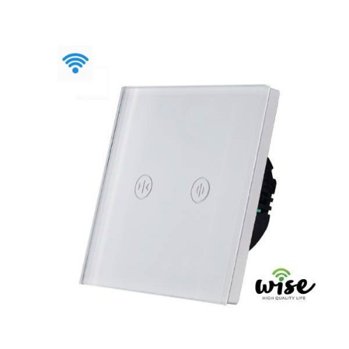 Picture of Wise prekidač WiFi za roletne-zavese, stakleni Panel beli