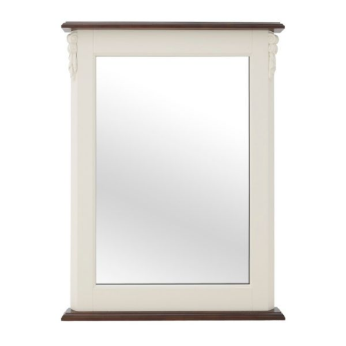 Picture of Ogledalo zidno drveno belo-braon 60x2.5x80cm