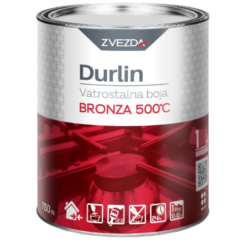 Picture of Zvezda Durlin Vatrostalna boja 500 °C srebrna 0,2l