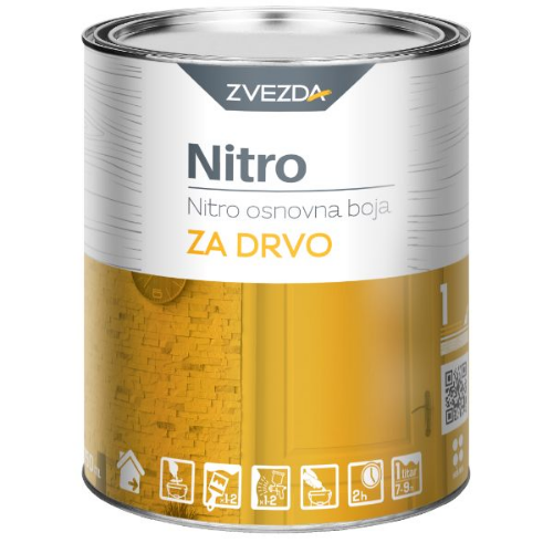 Picture of Zvezda Nitro osnovna boja za drvo bela 0,75l