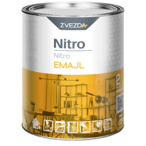 Picture of Zvezda Nitro emajl crni mat RAl 9005 0,75l