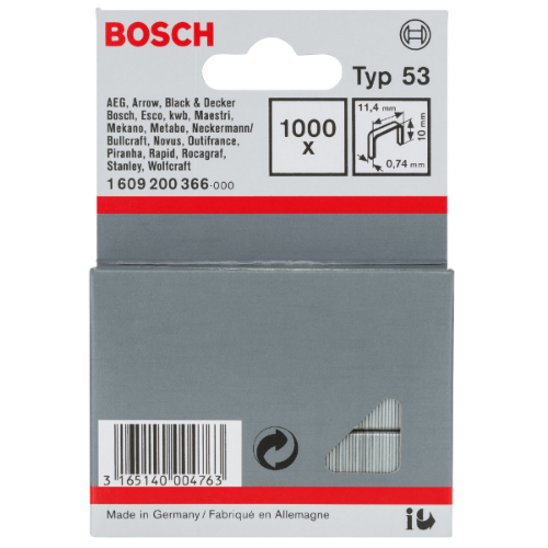 Picture of Bosch spajalica, tip 53, 11,4x0,74x10mm 1000kom