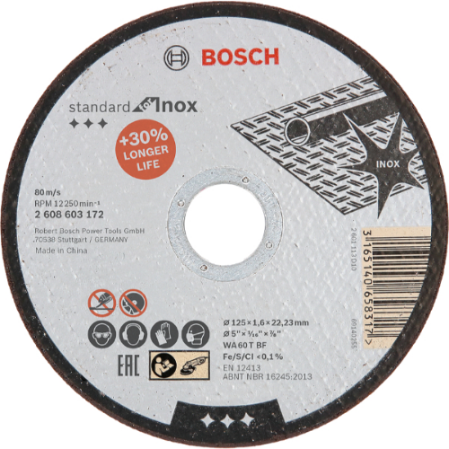 Picture of Bosch ploča rezna ravna za inox standard 125x1,6mm