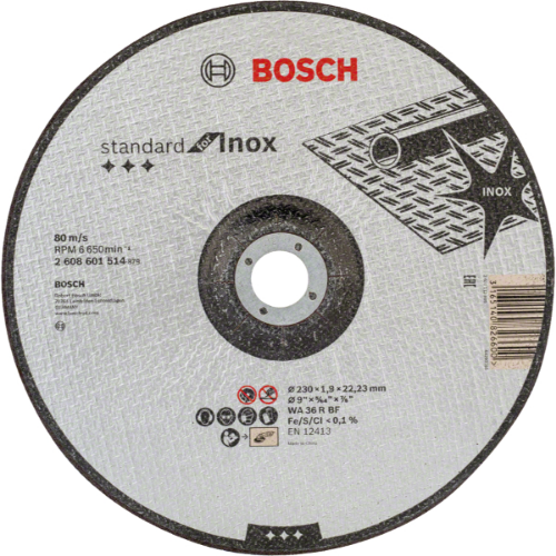 Picture of Bosch ploča rezna izvijena za inox standard 230x1,9mm