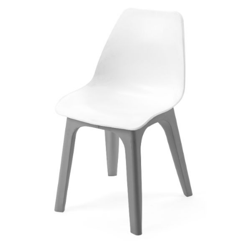 Picture of Baštenska stolica Eolo DxŠxV: 45,5x48x81 cm, plastična, belo-siva