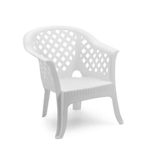 Picture of Baštenska fotelja Lario, DxŠxV: 72x72x76 cm, plastična, bela