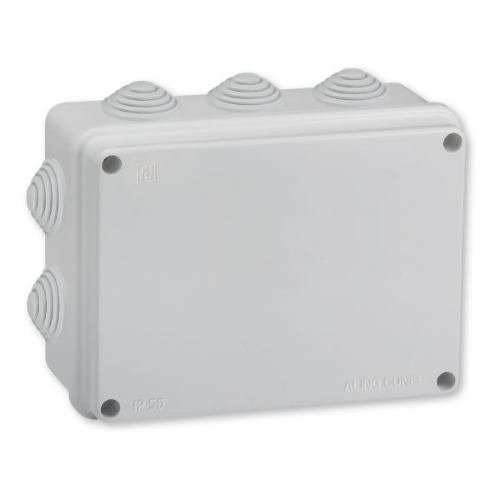 Picture of Aling-Conel kutija razvodna sa 10 uvoda na zid 150x110x70 IP56 ABS G/W 650°C, siva