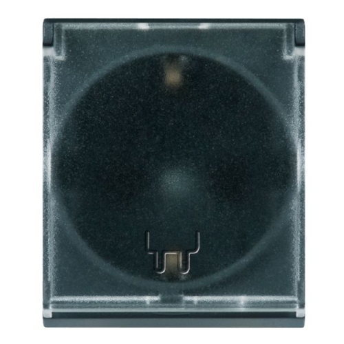 Picture of Aling-Conel priključnica dvopolna sa poklopcem 2M antracit blok, transparentni poklopac