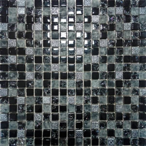 Mozaik Stakleni Crni Gm005/2 300X300X8