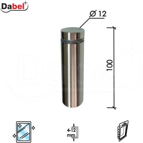 Picture of Dabel distancer za staklo DST1 Inox fi12xx100mm DP1