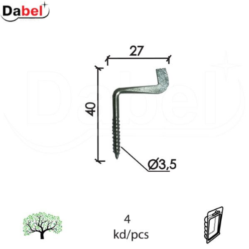 Picture of Dabel rajber R1 ZnB 3,5x40x27mm (4kom) XPD