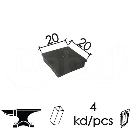 Picture of Dabel čep za bravarsku kutiju ČP21 Crna 20x20mm (4kom) DBP1