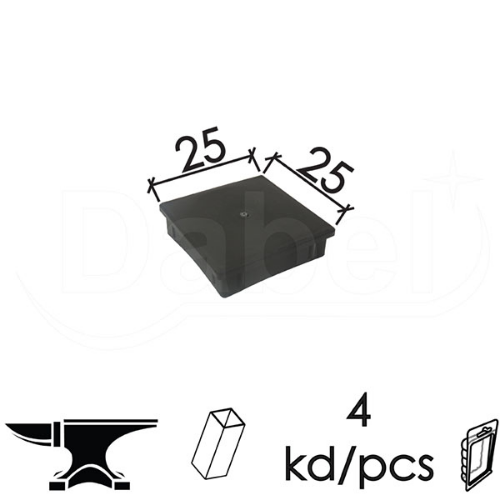 Picture of Dabel čep za bravarsku kutiju ČP21 Crna 25x25mm (4kom) DBP1