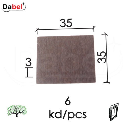 Picture of Dabel podloška filc samol. za nam f01 braon 35x35x3 6kom