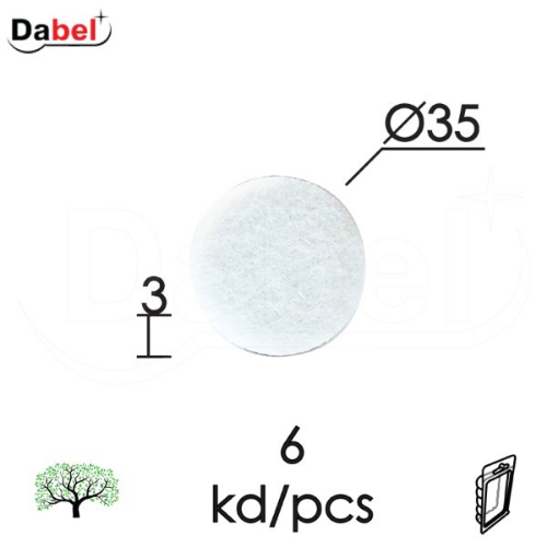 Picture of Dabel podloška filc samol. za nameš bela fi35x3 mm 6kom