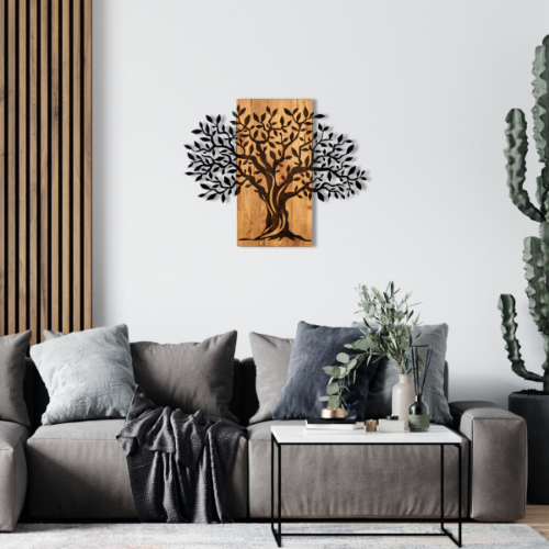 Picture of Zidna dekoracija metal drvo, 72x58 cm