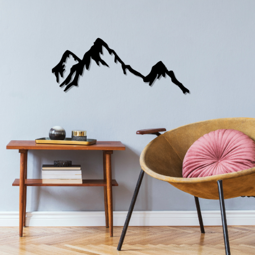 Picture of Zidna dekoracija planine, metalna, 70x30 cm