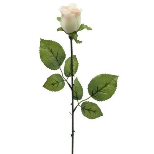 Picture of Veštački cvet ruža sa rosom 52cm, bela
