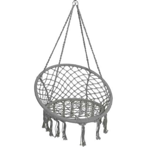 Picture of Viseća stolica, metalna konstrukcija, pleteno uže, siva