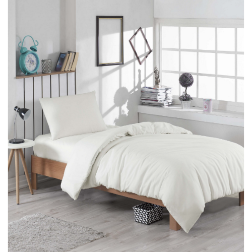Picture of Single posteljina sa čaršavom, bela