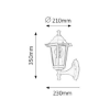 Picture of Velence spoljna zidna lampa E27 60W IP43, crna