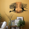Picture of Zidna dekoracija dezen lice, metal drvo, 92x58 cm