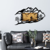 Picture of Zidna dekoracija drvo/metal planina 110x3x65cm