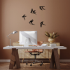 Picture of Zidna dekoracija ptičice, metalne, set sa 5 ptičica