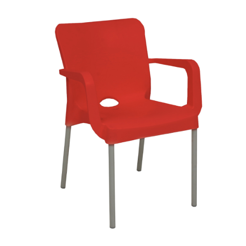 Picture of Baštenska stolica Fulya DxŠxV: 54x55x81 cm, plastika/metal, crvena