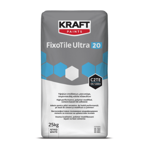 Picture of Kraft FixoTile Ultra 20, beli, 25 kg