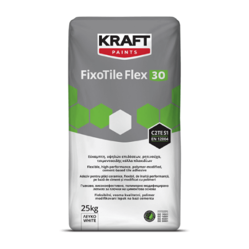 Picture of Kraft FixoTile Flex 30 lepak za pločice, beli, 25 kg